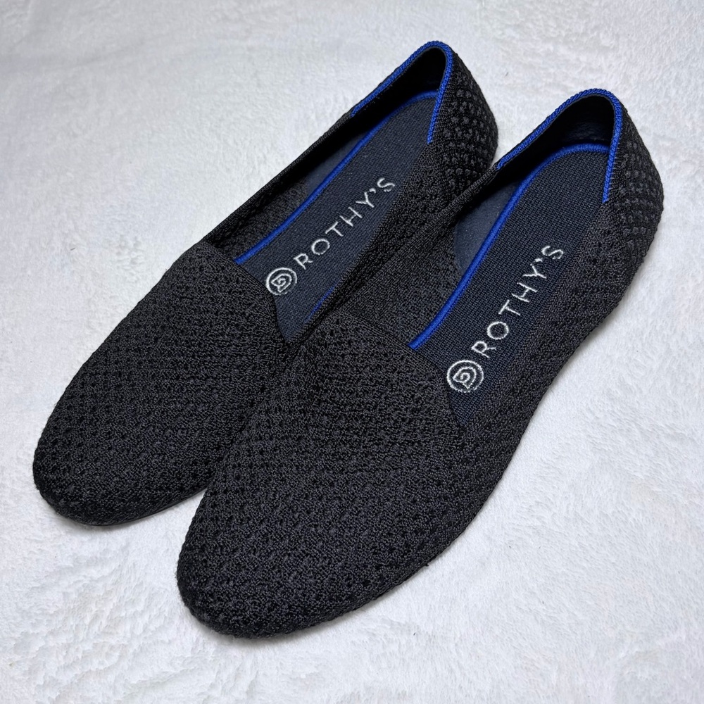 Rothy's Black and Blue‎ Women’s flat Loafers Shoes Sz 9.5